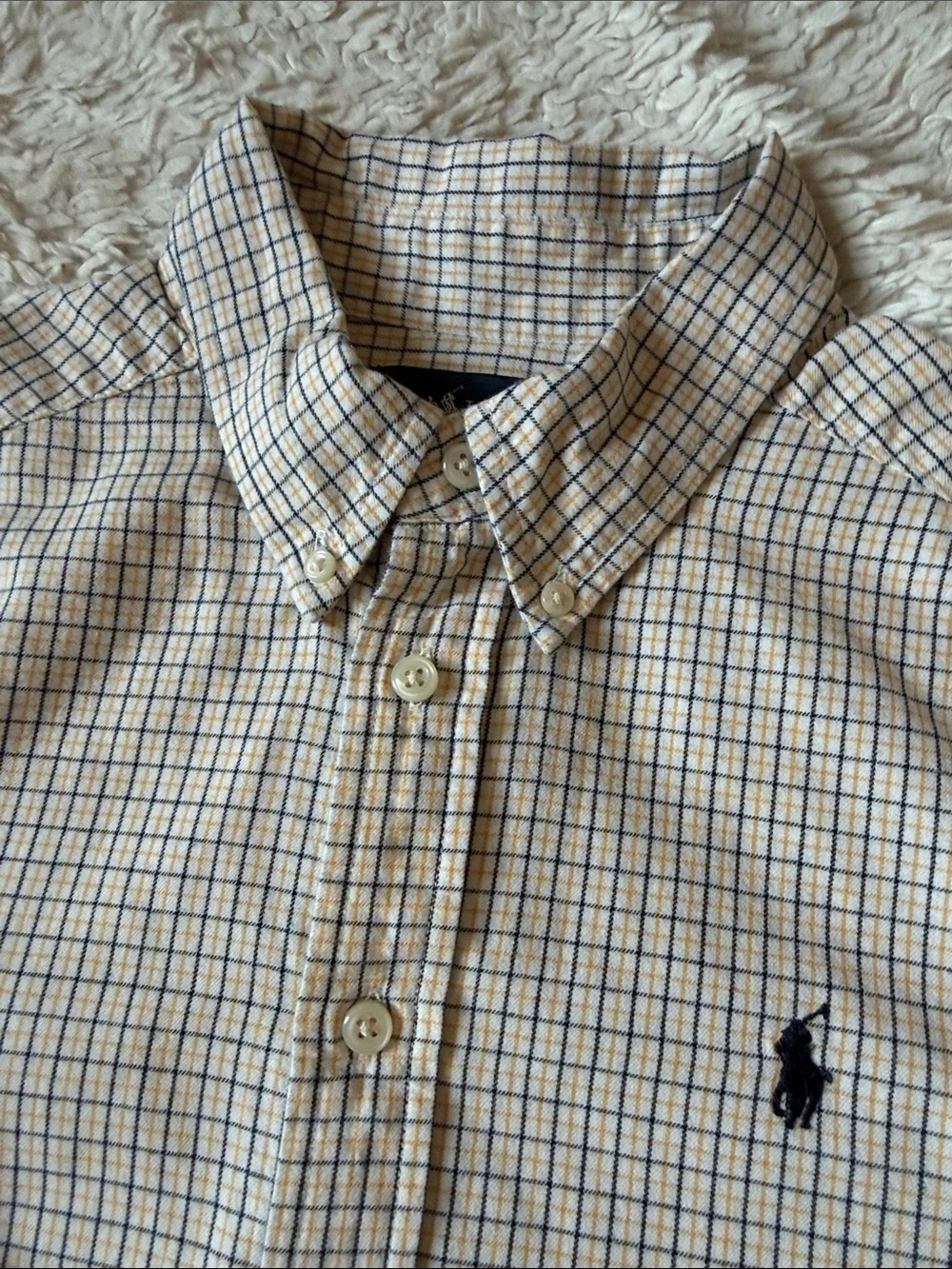 Ralph Lauren Button-Down Plaid Shirt for boy size 10-12
